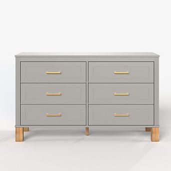 Merax Modern 6 Drawer Dresser Mid Century Style & Heavy Duty Storage