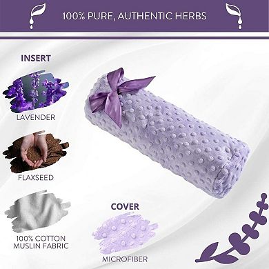 Microwaveable Lavender Bolster, Hot/Cold Therapy Pillow