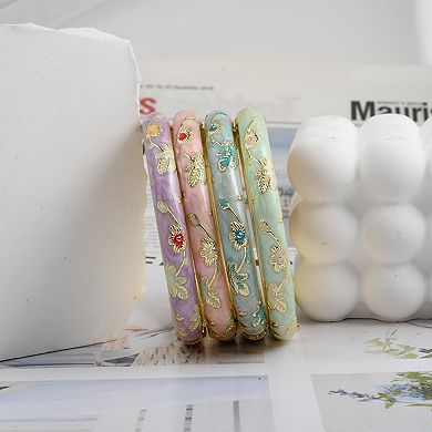 Elegant Gold Plated Floral Bangles for Women - Perfect Gift