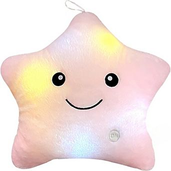 Glowing Star Pillow for Kids - Soft, Plush, Color-Changing, Decorative