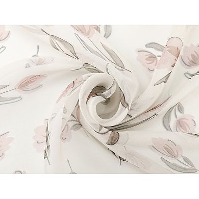 Women's Floral Vintage Scarf, Silky Lightweight Sunscreen Neckerchief Head Wrap Bandanas