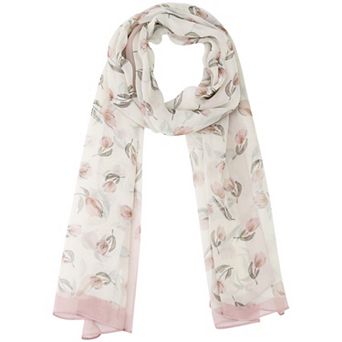 Women's Floral Vintage Scarf, Silky Lightweight Sunscreen Neckerchief Head Wrap Bandanas