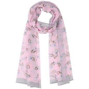 Women's Floral Vintage Scarf, Silky Lightweight Sunscreen Neckerchief Head Wrap Bandanas