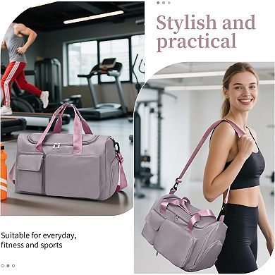 Multi-Use Gym Bag for Men & Women - Foldable, Shoe Compartment, Water-Resistant