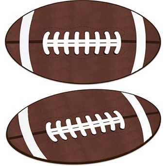 2 pc Football Bathroom Rugs Football Bathroom Decor for Men Boys 32"x20" Non Slip Area Mat