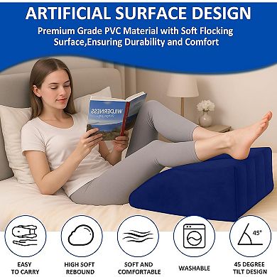 Ergonomic Inflatable Leg Pillow for Recovery & Comfort