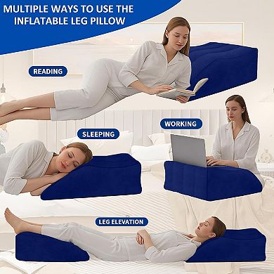 Ergonomic Inflatable Leg Pillow for Recovery & Comfort