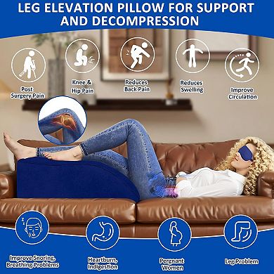 Ergonomic Inflatable Leg Pillow for Recovery & Comfort