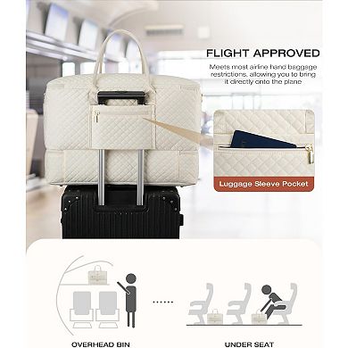 Wide-Opening Travel Duffel Bag with Shoe Compartment & Wet Pocket