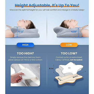 Ergonomic Memory Foam Pillow for Neck Support & Cooling