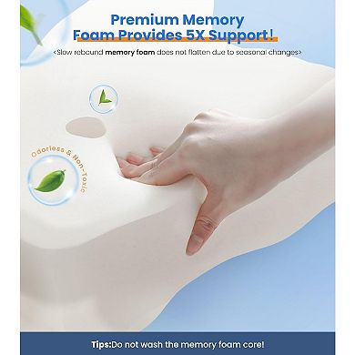 Ergonomic Memory Foam Pillow for Neck Support & Cooling
