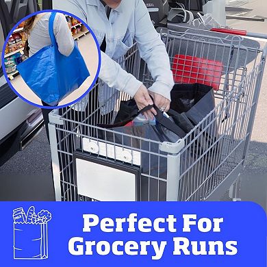 Great Ambitions Large Reusable Shopping Bag Heavy Duty Open-Top Tote,18-Gallon Capacity