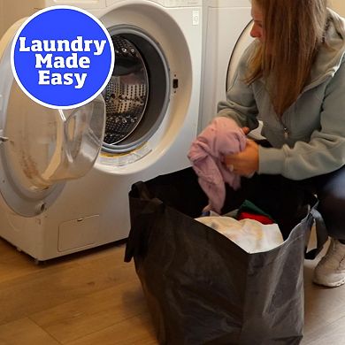 Great Ambitions Large Reusable Shopping Bag Heavy Duty Open-Top Tote,18-Gallon Capacity