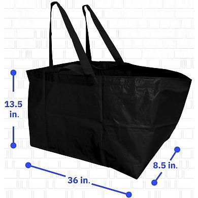 Great Ambitions Large Reusable Shopping Bag Heavy Duty Open-Top Tote,18-Gallon Capacity