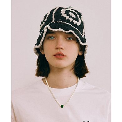 Handmade Milk Cotton Crochet Bucket Hat, Breathable, Stylish, One Size