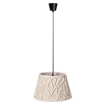 Vintiquewise Decorative Fabric Pendant Lampshade with Swirl Design Hanging Ceiling Light Shade