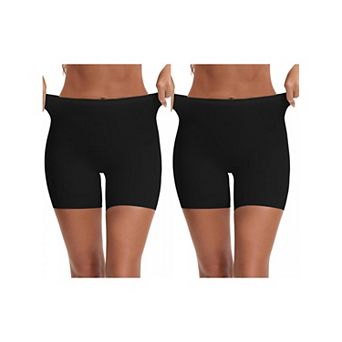 2 Packs Women's Slip Shorts Under Dresses Seamless HighWaist Tummy Control Hip Lifter Thigh Slimmers