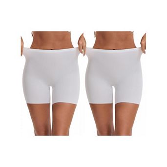 2 Packs Women's Slip Shorts Under Dresses Seamless HighWaist Tummy Control Hip Lifter Thigh Slimmers