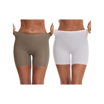 2 Packs Women's Slip Shorts Under Dresses Seamless HighWaist Tummy Control Hip Lifter Thigh Slimmers