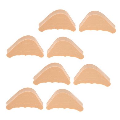 4 Pairs Soft Round Head Wavy Hole Toe Plugs Comfortable Shoe Accessories