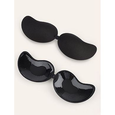 2 Packs Women's Strapless Push Up Nipple Covers Invisible Backless Reusable Adhesive Clasp Bras