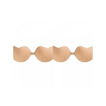 2 Packs Women's Strapless Push Up Nipple Covers Invisible Backless Reusable Adhesive Clasp Bras