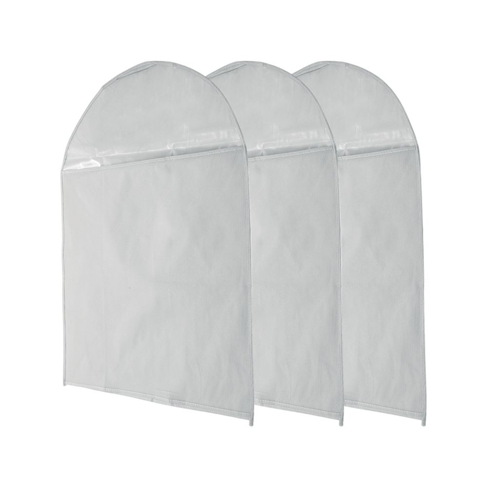 Dustproof Bottom Opening Garment Bag for Clothes Storage 3 Pcs 31.5