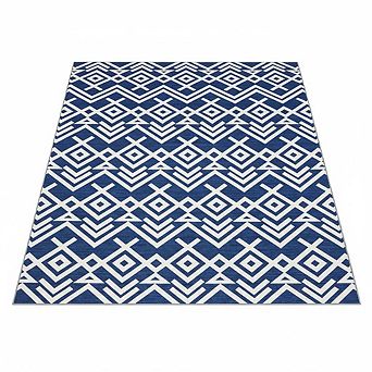 Large Boho Geometric Area Rug - Machine Washable, Non-Slip ，for Farmhouse and Living Room