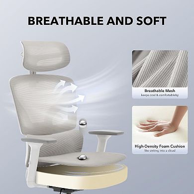 Ergonomic Mesh Office Chair, Adjustable Lumbar Support & High Back for Home Office Gaming