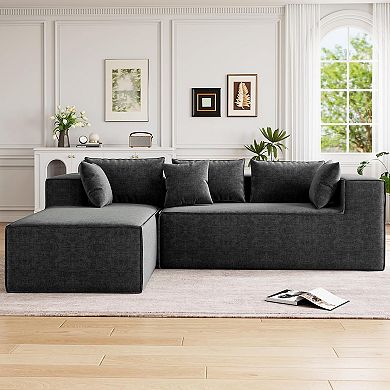 106.7" Modular Sectional Couches,Deep Seat,Modular L-Shape Sofa with Chaise