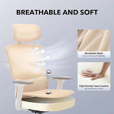 Ergonomic Mesh Office Chair, Adjustable Lumbar Support & High Back for Home Office Gaming