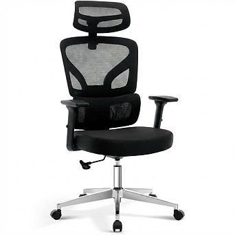 Ergonomic Mesh Office Chair, Adjustable Lumbar Support & High Back for Home Office Gaming