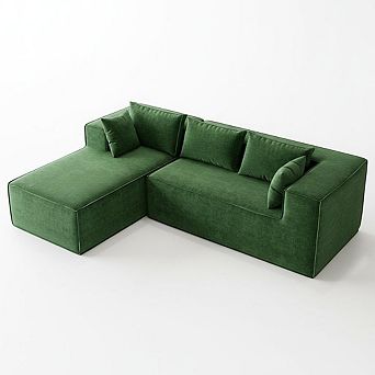 106.7" Modular Sectional Couches,Deep Seat,Modular L-Shape Sofa with Chaise