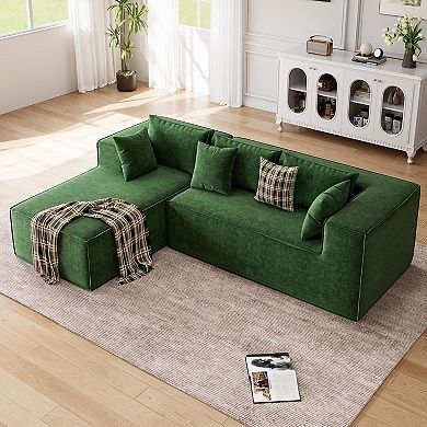 106.7" Modular Sectional Couches,Deep Seat,Modular L-Shape Sofa with Chaise