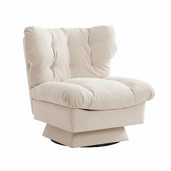 Modern Swivel Accent Chair, Chenille Upholstered Chair for Living Room Bedroom Office