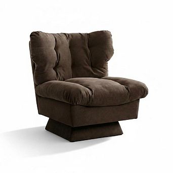 Modern Swivel Accent Chair, Chenille Upholstered Chair for Living Room Bedroom Office
