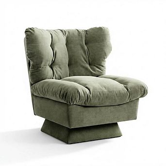 Modern Swivel Accent Chair, Chenille Upholstered Chair for Living Room Bedroom Office