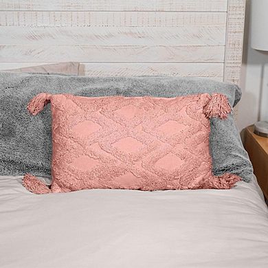 Cotton Macrame Decorative Throw Pillows - 2 Pack