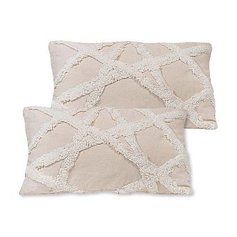 Cotton Macrame Decorative Throw Pillows - 2 Pack