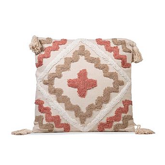 Cotton Macrame Decorative Throw Pillow