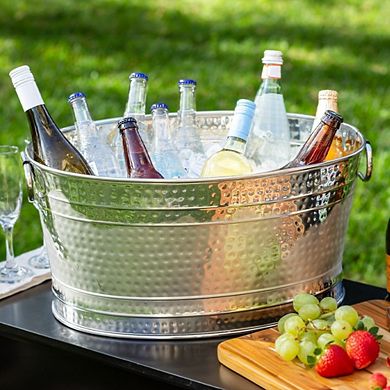 Stainless Steel Single Wall Beverage Tub for Parties - 6.3 Gallon