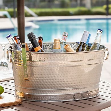 Stainless Steel Single Wall Beverage Tub for Parties - 6.3 Gallon