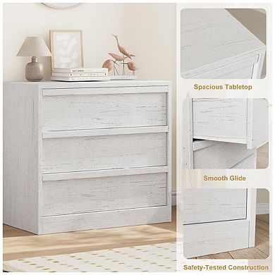 3 Drawer Wood Dresser with Modern Design for Bedroom