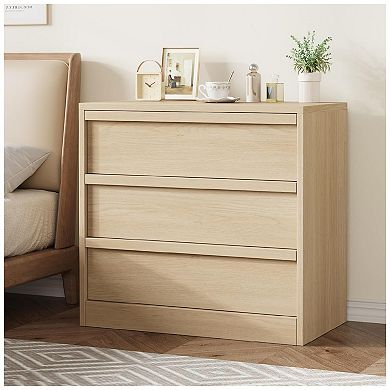 3 Drawer Wood Dresser with Modern Design for Bedroom