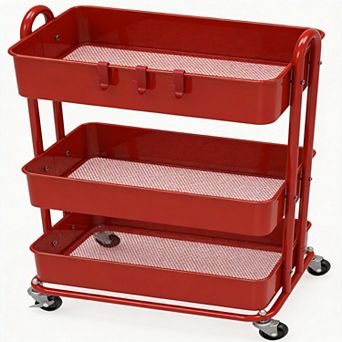 3 tier Metal Rolling Utility Cart