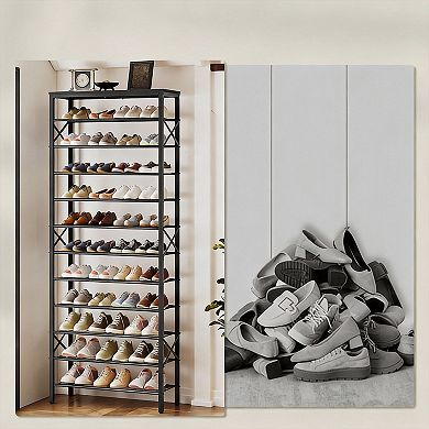 12 Tier Shoe Rack Organizer Entryway Hallway Closet Dorm