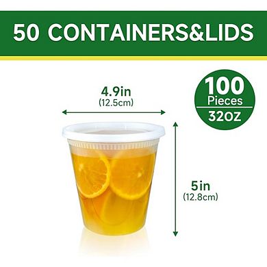 32 oz Deli Containers with Lids
