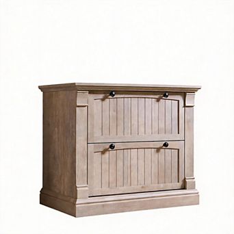 30",2-drawer Farmhouse Lateral File Cabinet Interlocking Drawers 80lb