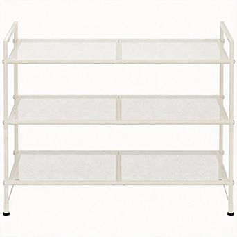 3 tier Stackable Mesh Shoe Rack