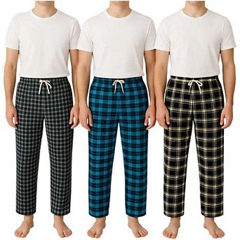 Mens 3 Pack Random Pack of 3 Pajama Flannel Pants Mystery Pack